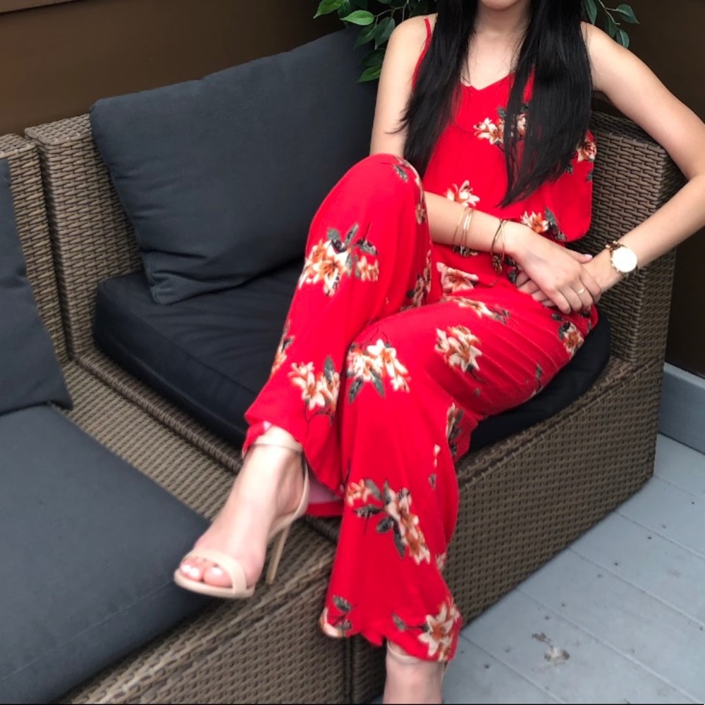Red jumpsuit